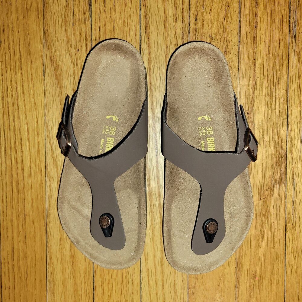BIRKENSTOCK BirkiFlor Gizeh Brown US 7/7.5 EU38 NWOB sandals